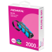 Твердотельный накопитель/ ADATA External SSD SC740, 2000GB, Type-C, USB 3.2 Gen2, R/W 1050/1000 MB/s, 121.8x40.5x22.3mm, Blue (5 лет)