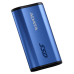 Твердотельный накопитель/ ADATA External SSD SE880, 500GB, USB 3.2 Gen2 Type-C, up to R/W 2000/2000 MB/s, 64.8x35x12.5mm, Blue (5 лет)