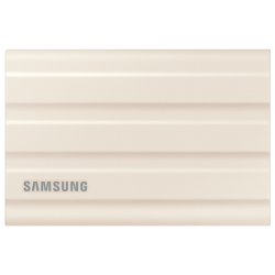 Внешние HDD и SSD Samsung External SSD T7 Shield, 2TB, Type C-to-C/A, USB 3.2 Gen2, R/W 1050/1000MB/s, IP65, 88x59x13mm, 98g, Beige (12 мес.)