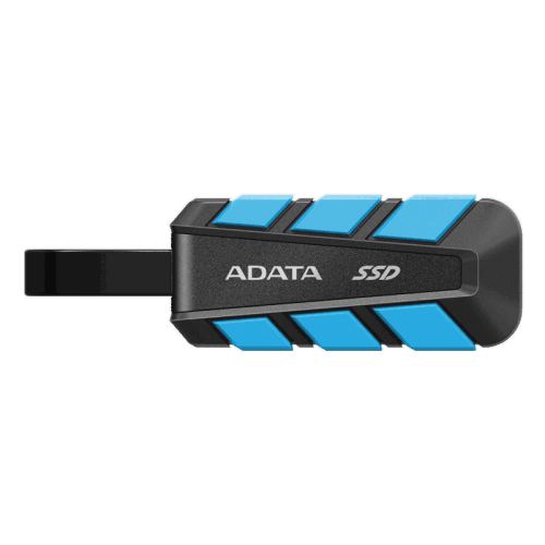 Твердотельный накопитель/ ADATA External SSD SC740, 500GB, Type-C, USB 3.2 Gen2, R/W 1050/1000 MB/s, 121.8x40.5x22.3mm, Blue (5 лет)