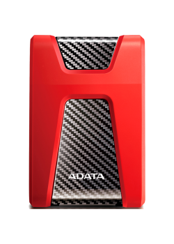 Внешний жесткий диск/ Portable HDD 2TB ADATA HD650 (Red), Silicone, USB 3.2 Gen1, 121x81x21mm, 201g /3 года/