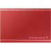 Внешние HDD и SSD/ Samsung External SSD T7, 500GB, Type-C, USB 3.2 Gen2, R/W 1050/1000MB/s, 85x57x8mm, Metallic Red (12 мес.)