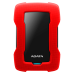 Внешний жесткий диск/ Portable HDD 2TB ADATA HD330 (Red), Silicone, USB 3.2 Gen1, 133x89x16mm, 190g /3 года/
