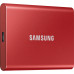 Внешние HDD и SSD/ Samsung External SSD T7, 2000GB, Type-C, USB 3.2 Gen2, R/W 1050/1000MB/s, 85x57x8mm, Metallic Red (12 мес.)