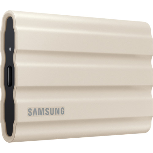 Внешние HDD и SSD/ Samsung External SSD T7 Shield, 2TB, Type C-to-C/A, USB 3.2 Gen2, R/W 1050/1000MB/s, IP65, 88x59x13mm, 98g, Beige (12 мес.)