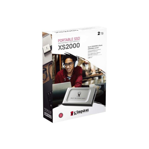 Твердотельный накопитель/ Kingston External SSD XS2000 BOC, 2000GB, Type-C, USB 3.2 Gen 2x2, R/W 2000/2000MB/s, IP55, 70x33x14mm, Silver (60 мес) Твердотельный накопитель/ Kingston External SSD XS2000 BOC, 2000GB, Type-C, USB 3.2 Gen 2x2, R/W 2000/2000MB/s, IP55, 70x33x14mm, Silver (60 мес)