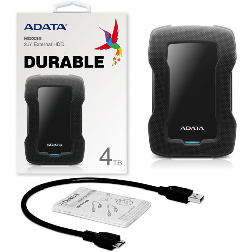 Жесткий диск A-Data USB 3.0 4Tb AHD330-4TU31-CBK HD330 DashDrive Durable 2.5