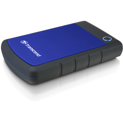 Portable HDD 4TB Transcend StoreJet 25H3 (Blue), Anti-shock protection, One-touch backup, USB 3.1 Gen1, 132x81x25mm, 298g /3 года/