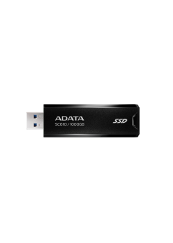 Твердотельный накопитель/ ADATA External SSD SC610, 1000GB, Type-C, USB 3.2 Gen2, R/W 550/500 MB/s, 67x24x10mm, Black (5 лет)