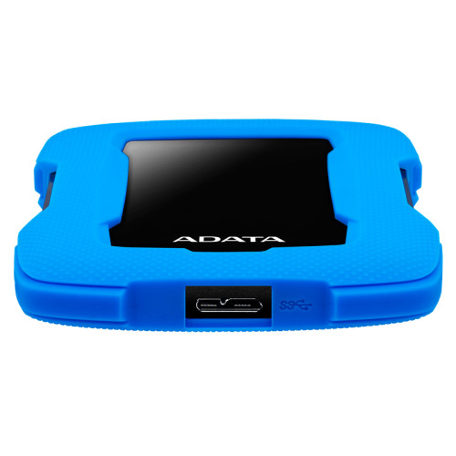 Внешний жесткий диск/ Portable HDD 2TB ADATA HD330 (Blue), Silicone, USB 3.2 Gen1, 133x89x16mm, 190g /3 года/