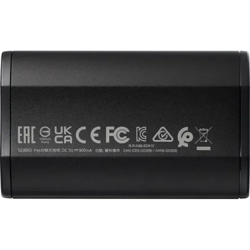 Твердотельный накопитель/ ADATA External SSD SD810, 1000GB, Type-C, USB 3.2 Gen2х2, up to R/W 2000/2000 MB/s, 72.7x44x12.2mm, Black (5 лет) Твердотельный накопитель/ ADATA External SSD SD810, 1000GB, Type-C, USB 3.2 Gen2х2, up to R/W 2000/2000 MB/s, 72.7x44x12.2mm, Black (5 лет)