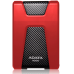 Жесткий диск внешний/ Portable HDD 1TB ADATA HD650 (Red), Silicone, USB 3.2 Gen1, 121x81x21mm, 201g /3 года/