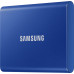 Внешние HDD и SSD Samsung External SSD T7, 1000GB, Type-C, USB 3.2 Gen2, R/W 1050/1000MB/s, 85x57x8mm, Indigo Blue (12 мес.)