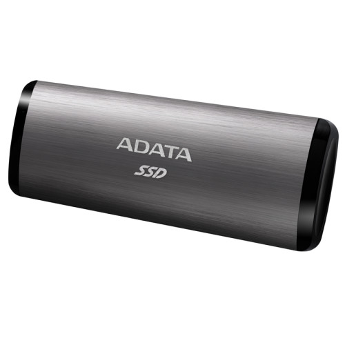 Твердотельный накопитель/ ADATA External SSD SE760, 1024GB, Type-C, USB 3.2 Gen2, R/W 1000/800 MB/s, 122x44x14mm, Titan-Gray (3 года)