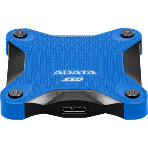 Твердотельный накопитель/ ADATA External SSD SD620, 1000GB, Type-C, USB 3.2 Gen2, R/W 520/460 MB/s, 80x80x15mm, Blue (5 лет)