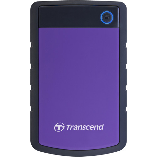 Portable HDD 4TB Transcend StoreJet 25H3 (Purple), Anti-shock protection, One-touch backup, USB 3.1 Gen1, 132x81x25mm, 298g /3 года/