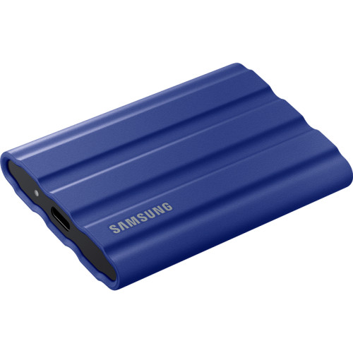 Внешние HDD и SSD/ Samsung External SSD T7 Shield, 2TB, Type C-to-C/A, USB 3.2 Gen2, R/W 1050/1000MB/s, IP65, 88x59x13mm, 98g, Blue (12 мес.)