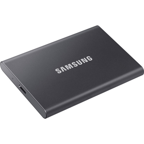 Внешние HDD и SSD Samsung External SSD T7, 1000GB, Type-C, USB 3.2 Gen2, R/W 1050/1000MB/s, 85x57x8mm, Titan Gray (12 мес.)