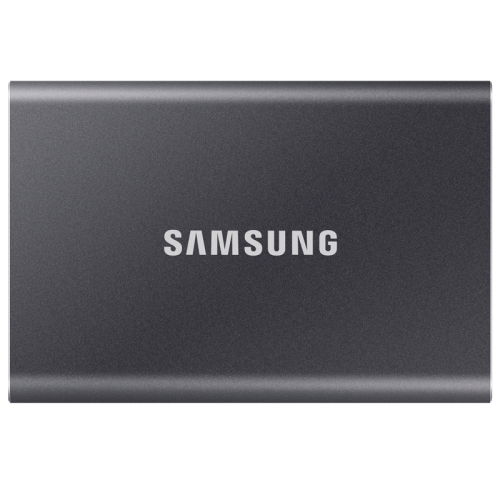 Внешние HDD и SSD Samsung External SSD T7, 2000GB, Type-C, USB 3.2 Gen2, R/W 1050/1000MB/s, 85x57x8mm, Titan Gray (12 мес.)