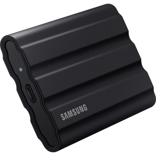 Внешние HDD и SSD Samsung External SSD T7 Shield, 4TB, Type C-to-C/A, USB 3.2 Gen2, R/W 1050/1000MB/s, IP65, 88x59x13mm, 98g, Black (12 мес.)