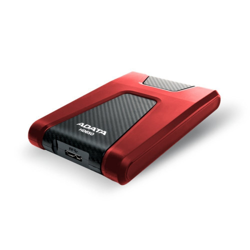 Жесткий диск внешний/ Portable HDD 1TB ADATA HD650 (Red), Silicone, USB 3.2 Gen1, 121x81x21mm, 201g /3 года/