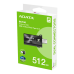 Твердотельный накопитель/ ADATA External SSD SC730, 512GB, Type-C, Type-A, USB 3.2 Gen2, R/W 600/600 MB/s, 36.8x23.8x9.7mm, Black (5 лет)