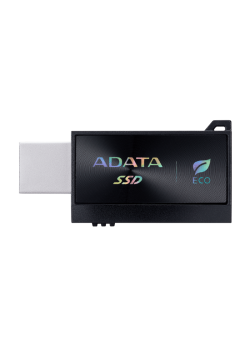 Твердотельный накопитель/ ADATA External SSD SC730, 1000GB, Type-C, Type-A, USB 3.2 Gen2, R/W 600/600 MB/s, 36.8x23.8x9.7mm, Black (5 лет)