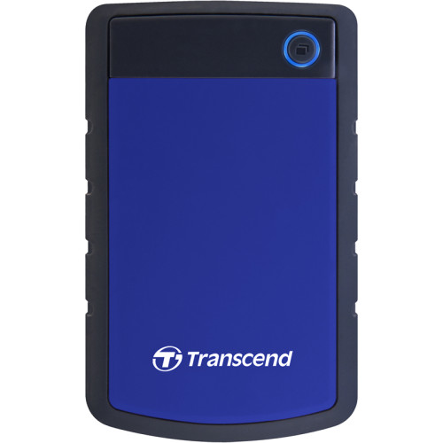 Portable HDD 4TB Transcend StoreJet 25H3 (Blue), Anti-shock protection, One-touch backup, USB 3.1 Gen1, 132x81x25mm, 298g /3 года/