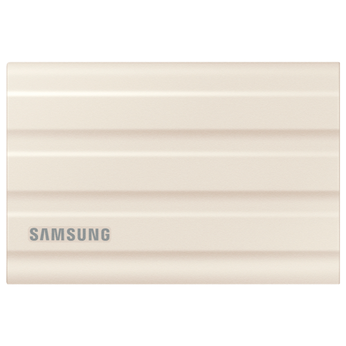 Внешние HDD и SSD/ Samsung External SSD T7 Shield, 1TB, Type C-to-C/A, USB 3.2 Gen2, R/W 1050/1000MB/s, IP65, 88x59x13mm, 98g, Beige (12 мес.)