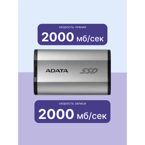 Накопитель SSD A-Data USB-C 500GB SD810-500G-CSG SD810 1.8