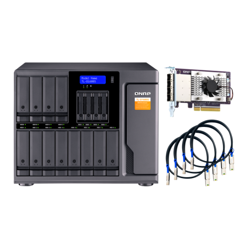 Полка расширения сетевого хранилища без дисков/ SMB QNAP TL-D1600S SATA 6Gbps JBOD storage enclosure, 8-tray 3,5