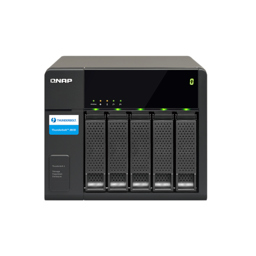 Полка расширения сетевого хранилища без дисков/ channel QNAP TX-500P Expansion unit with 2xThunderbolt 2 interface, 5-tray w/o HDD. W/o Thunderbolt cables.