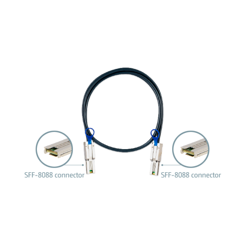 Кабель/ QNAP CAB-SAS05M-8088 mini SAS cable (SFF-8088), 0.5 m