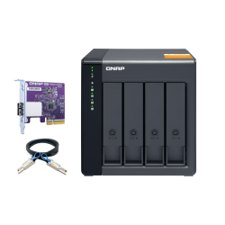 Полка расширения сетевого хранилища без дисков/ SMB QNAP TL-D400S SATA 6Gbps JBOD storage enclosure, 4-tray 3,5