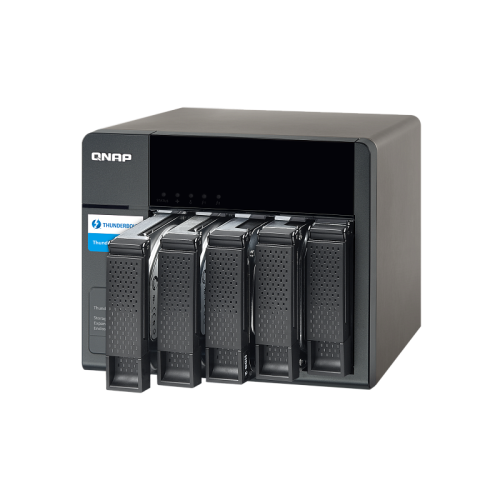 Полка расширения сетевого хранилища без дисков/ channel QNAP TX-500P Expansion unit with 2xThunderbolt 2 interface, 5-tray w/o HDD. W/o Thunderbolt cables.