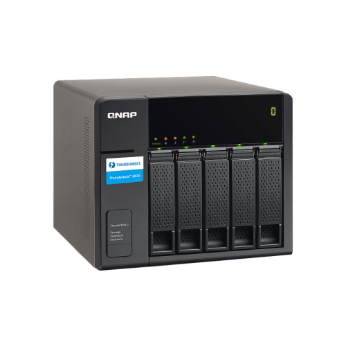 Полка расширения сетевого хранилища без дисков/ channel QNAP TX-500P Expansion unit with 2xThunderbolt 2 interface, 5-tray w/o HDD. W/o Thunderbolt cables.