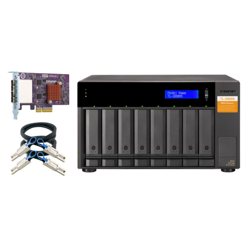 Полка расширения сетевого хранилища без дисков/ SMB QNAP TL-D800S SATA expansion enclosure, 8-tray 3,5