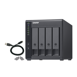 Полка расширения сетевого хранилища без дисков/ channel QNAP DAS TR-004 4 Bay 2.5/3.5 SATA  Type-C USB 3.1 Gen 1 (5 Gb/s ) Direct Attached Storage with Hardware RAID