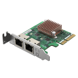 Сетевая карта/ QNAP QXG-2G2T-I225 2-port 2.5 GbE network expansion card, Controller I225-LM,  PCIe Gen2 x2, 3 x Brackets included (Full-height, Low-profile and Specialized for QNAP NAS)