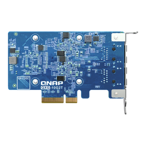 Сетевая карта/ QNAP QXG-10G2T Dual-port BASET 10GbE network expansion card; low-profile form factor; PCIe Gen3 x4