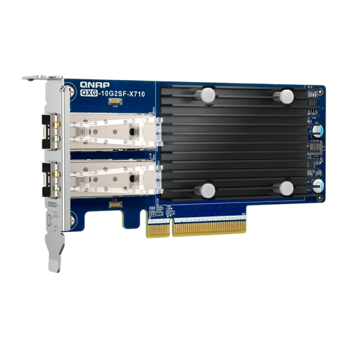 Сетевая карта/ QNAP QXG-10G2SF-X710 LAN Expansion Card, PCIe Gen3 x8, 2 x SFP+ ports (10Gbps/1Gbps)