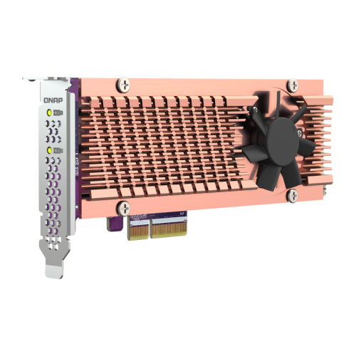 Плата расширения/ QNAP QM2-2P-344A 2 x M.2 22110 or 2280 PCIe (Gen3 x4) NVMe SSD slots, Low-profile flat and Full-height brackets included.