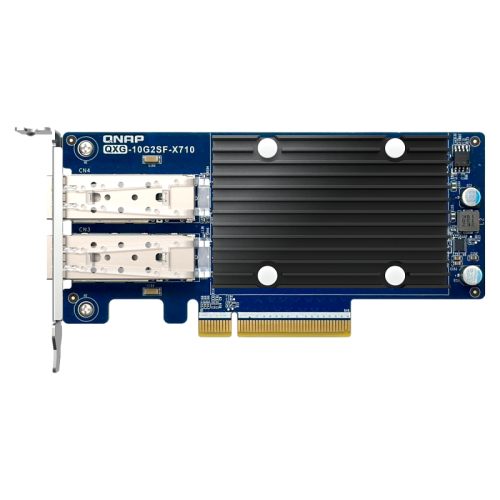 Сетевая карта/ QNAP QXG-10G2SF-X710 LAN Expansion Card, PCIe Gen3 x8, 2 x SFP+ ports (10Gbps/1Gbps)