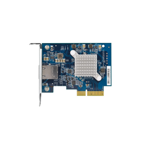 Сетевая карта/ QNAP QXG-10G1T Single-port (10Gbase-T) 10GbE network expansion card, PCIe Gen3 x4, Low-profile bracket pre-loaded, Low-profile flat and Full-height bracksts are bundled