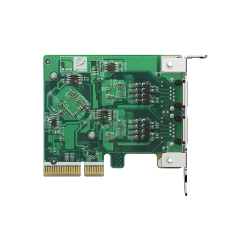 Сетевая карта/ QNAP QXG-2G2T-I225 2-port 2.5 GbE network expansion card, Controller I225-LM,  PCIe Gen2 x2, 3 x Brackets included (Full-height, Low-profile and Specialized for QNAP NAS)