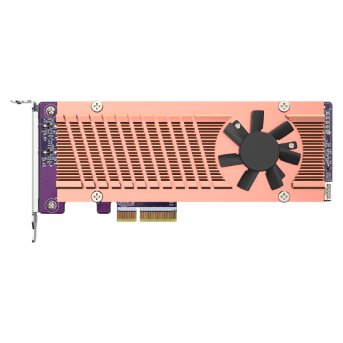 Плата расширения/ QNAP QM2-2P-344A 2 x M.2 22110 or 2280 PCIe (Gen3 x4) NVMe SSD slots, Low-profile flat and Full-height brackets included.