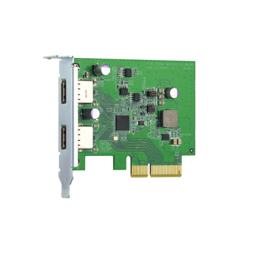 Карта расширения/ QNAP QXP-10G2U3A USB Dual Port Adapter, 2 x 10Gb / s USB 3.2 Gen 2, PCIe Gen3 x2