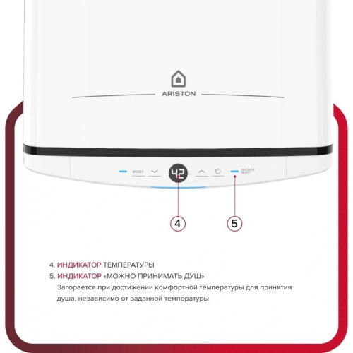 Водонагреватель Ariston Velis Tech ABSE Dry 50 1.5кВт 50л электрический настенный/белый