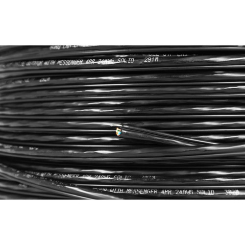 Кабель сетевой Buro BU-COP-050-OUTDOOR UTP 4 пары cat.5E solid 0.50мм Cu 305м черный outdoor стальной трос