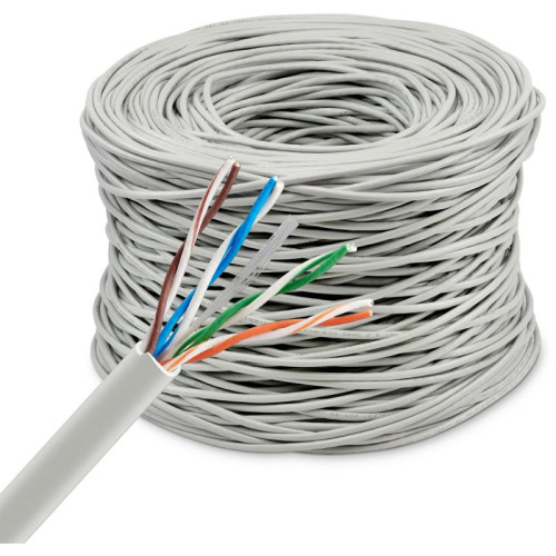 Кабель сетевой Buro BU-CCA-040 UTP 4 пары cat.5E solid 0.40мм CCA 305м серый